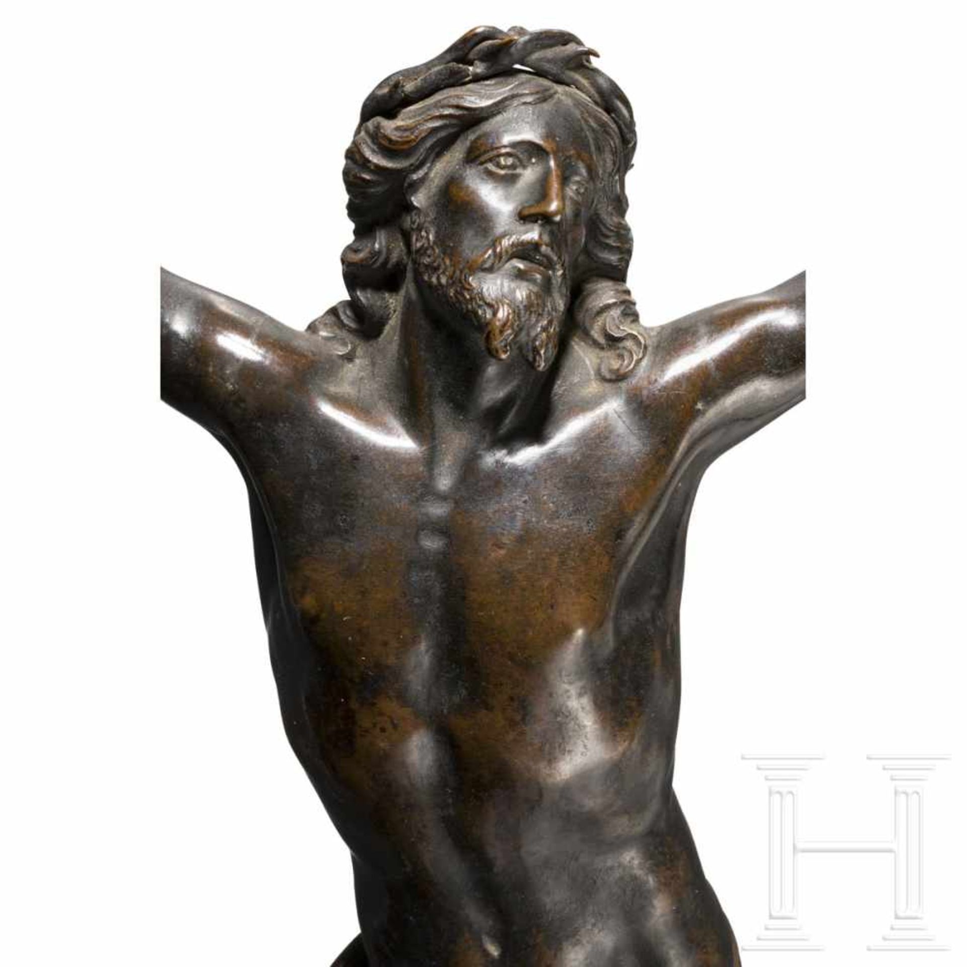 A Baroque bronze Corpus Christi, Italy, 17th centuryBronze mit schöner bräunlich-schwärzlicher - Bild 3 aus 4