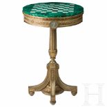 A fine French gaming table with the table top made of malachite, ca. 1840Freistellbarer
