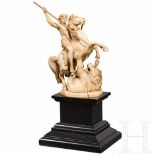 A German/Flemish ivory sculpture "The Lion Slayer", 1st half of the 19th centuryDramatische