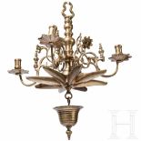 A Flemish or French sabbat hanging lamp, 17th/18th centuryMehrteilig aus Messing gearbeitete