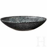 An ancient Egyptian diorite bowl, 1st – 3rd dynasty, circa 2920 – 2575 B.C.Dark speckled diorite