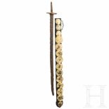 A Khasar sabre from the Black Sea area, 8th – 9th centuryDouble-edged blade at the tip. The