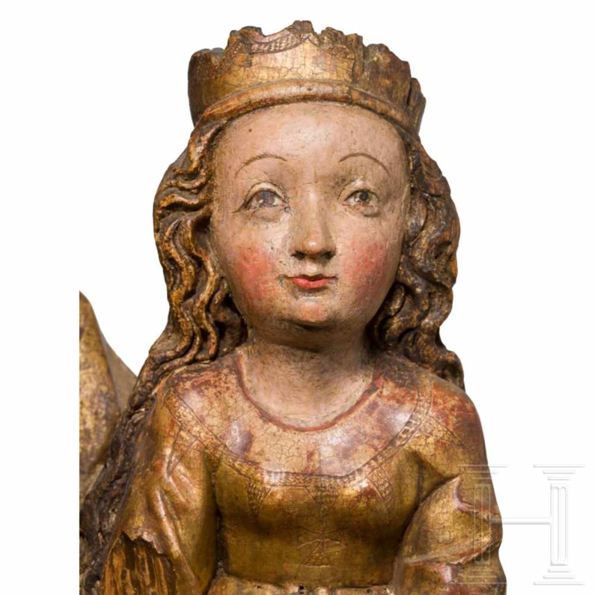 Madonna and Child with St. Anne from Swabia/the Lake Constance area, circa 1500/20Three-quarter - Bild 6 aus 9