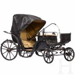 A large and detailed German model of a landaulet carriage, late 19th centuryFunctioning, black