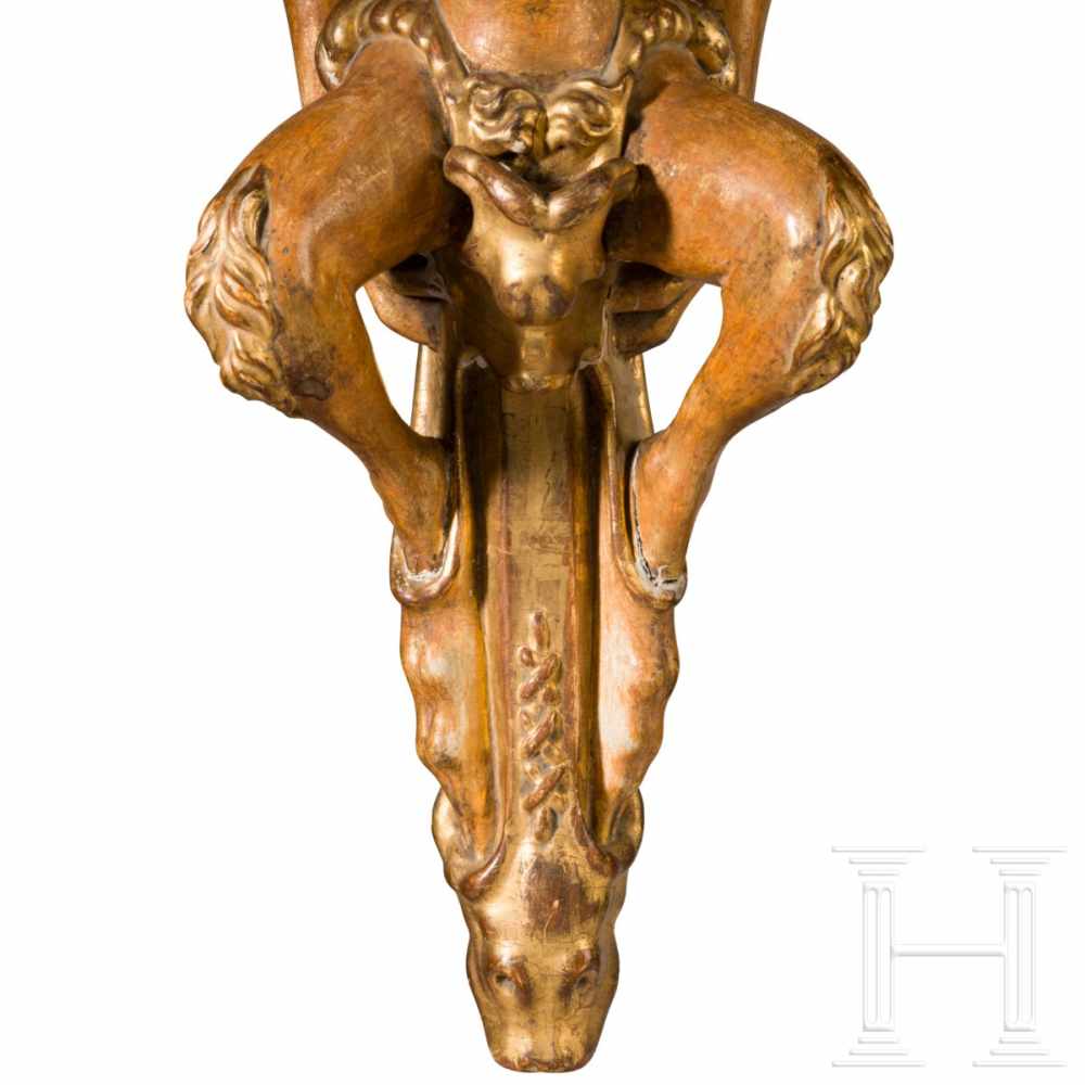 An Italian gilt wooden sculpture "Diavolino", after Giambologna, 17th/18th centuryEinteilig - Image 5 of 5