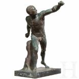 An impressive French bronze sculpture of the Borghese Gladiator signed "F. BARBEDIENNE. FONDEUR",