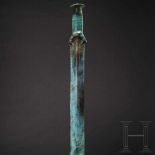 A German bronze sword of the Riegsee type, 1300 – 1200 B.C.A beautifully preserved bronze sword with