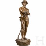 Charles Octave Lévy (1820-99) "Faneur", France, circa 1880Bronze, patiniert. Stehender junger