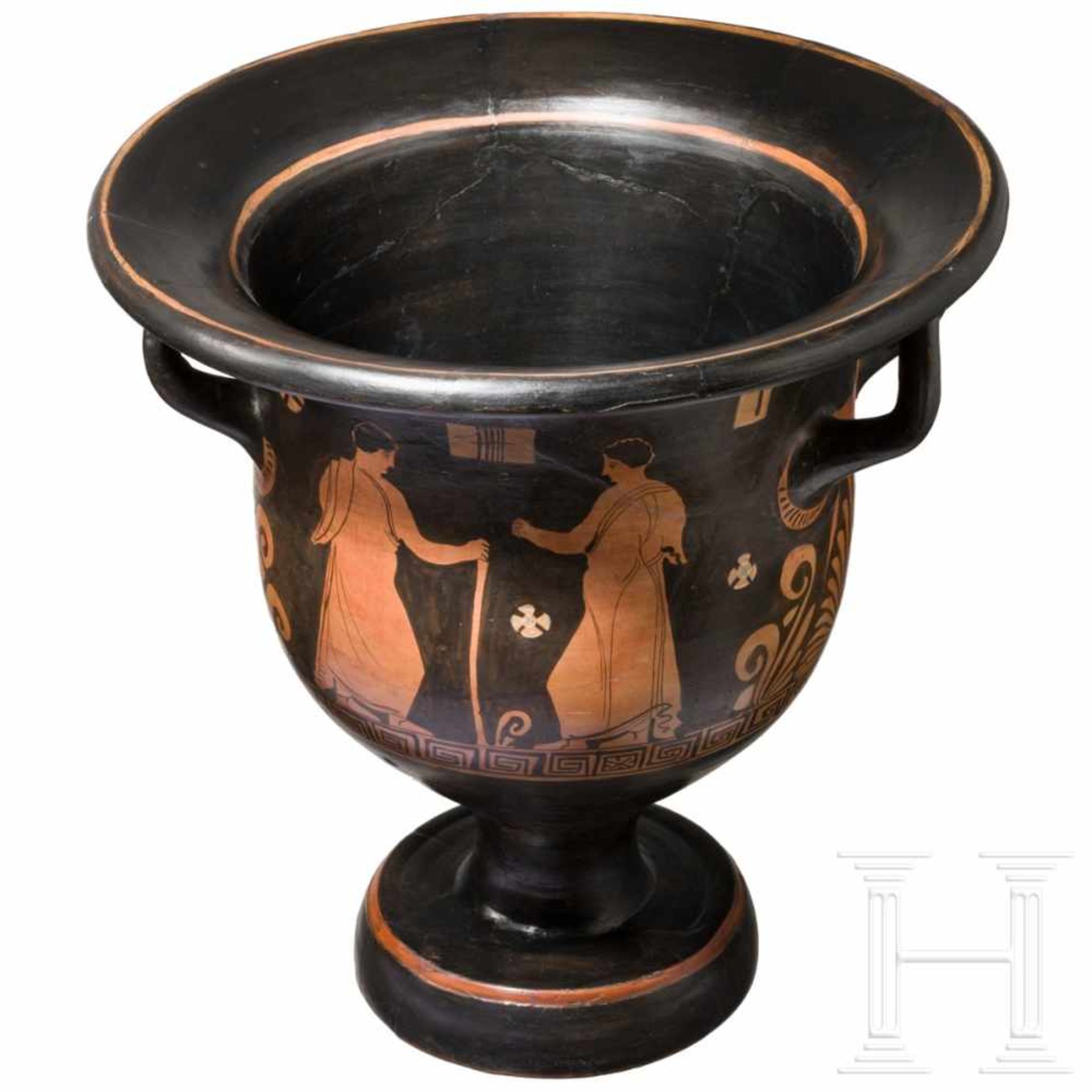 A Lower Italian large, red-figured krater, Apulia, 5th century B.C.Impressive, red-figured bell - Bild 7 aus 9