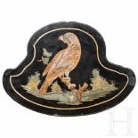 An Italian scagliola plaque, hunting falcon, 18th centuryDarstellung in Scagliola-Technik eines