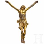 A German gilded bronze, body of Christ, 17th centuryVollplastischer, hohler Bronzeguss mit fein