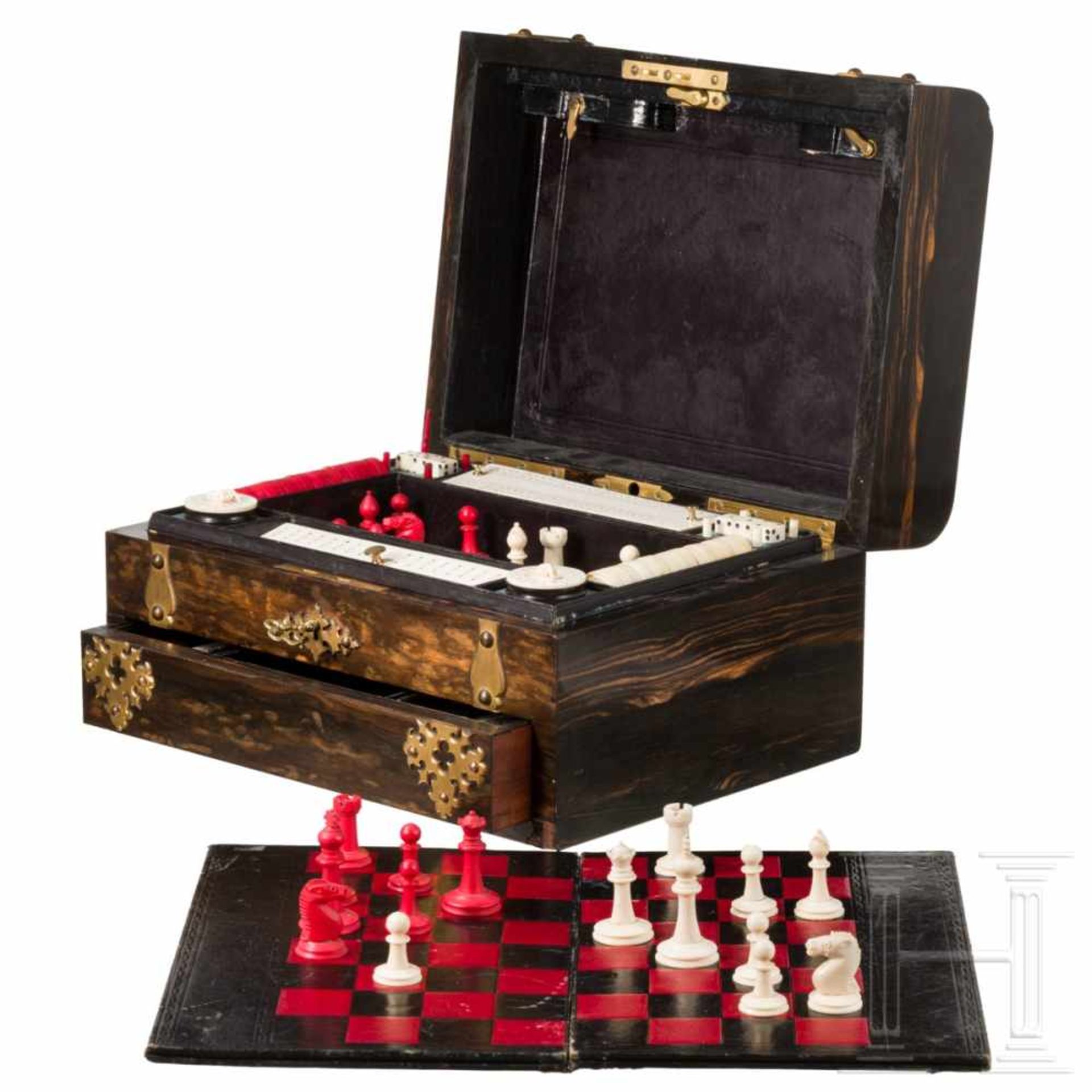 A rare English games compendium belonging to the Krupp family, London, late 19th centuryThe - Bild 2 aus 4