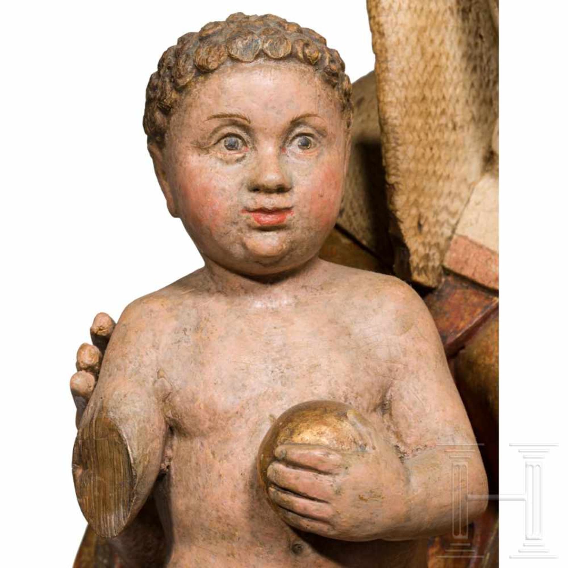 Madonna and Child with St. Anne from Swabia/the Lake Constance area, circa 1500/20Three-quarter - Bild 4 aus 9