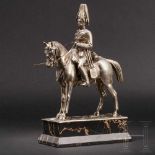 A German silver statuette of a high-ranking cavalry officer, 19th centurySilver, the mark of