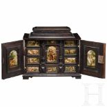 A Flemish Baroque cabinet casket with miniature paintings, 2nd half of the 17th centuryThe