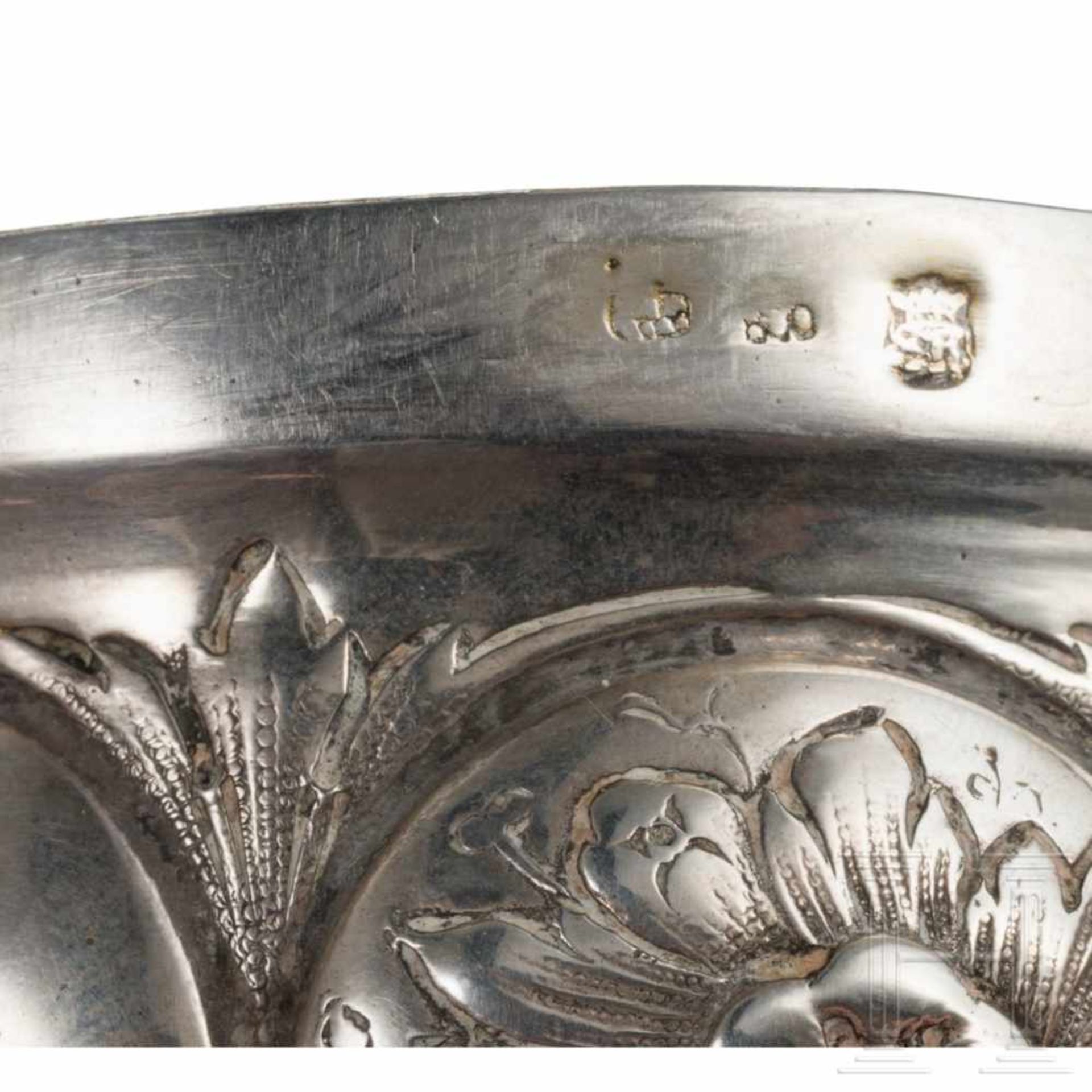 A German silver and vermeil double cup with the portraits of Gustav II Adolf, King of Sweden and - Bild 5 aus 5
