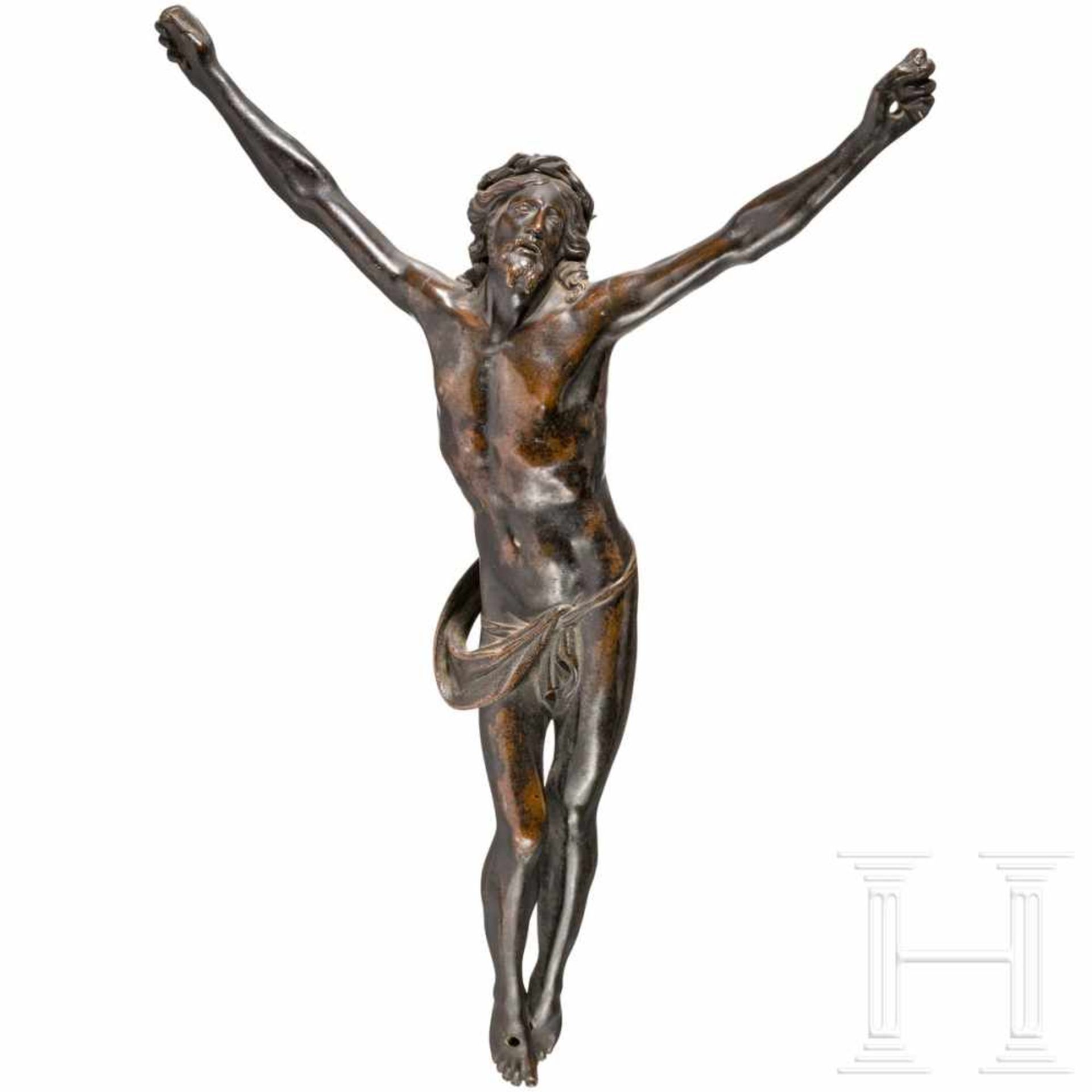 A Baroque bronze Corpus Christi, Italy, 17th centuryBronze mit schöner bräunlich-schwärzlicher