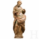 Johann Baptist Straub – a South German sculpture of a standing saint, circa 1750Carved lime wood,