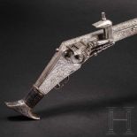 A rare, etched, all-metal wheellock pistol, Peter Danner, Nuremberg, circa 1580Octagonal, smooth