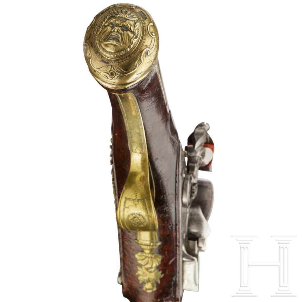 An extremely rare air pistol, designed to resemble a flintlock, Edward Bates of London, circa - Image 8 of 10