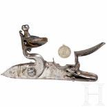 An unusual flintlock for a fowling piece, E. Diemar, London, circa 1775Leicht geschnittene flache