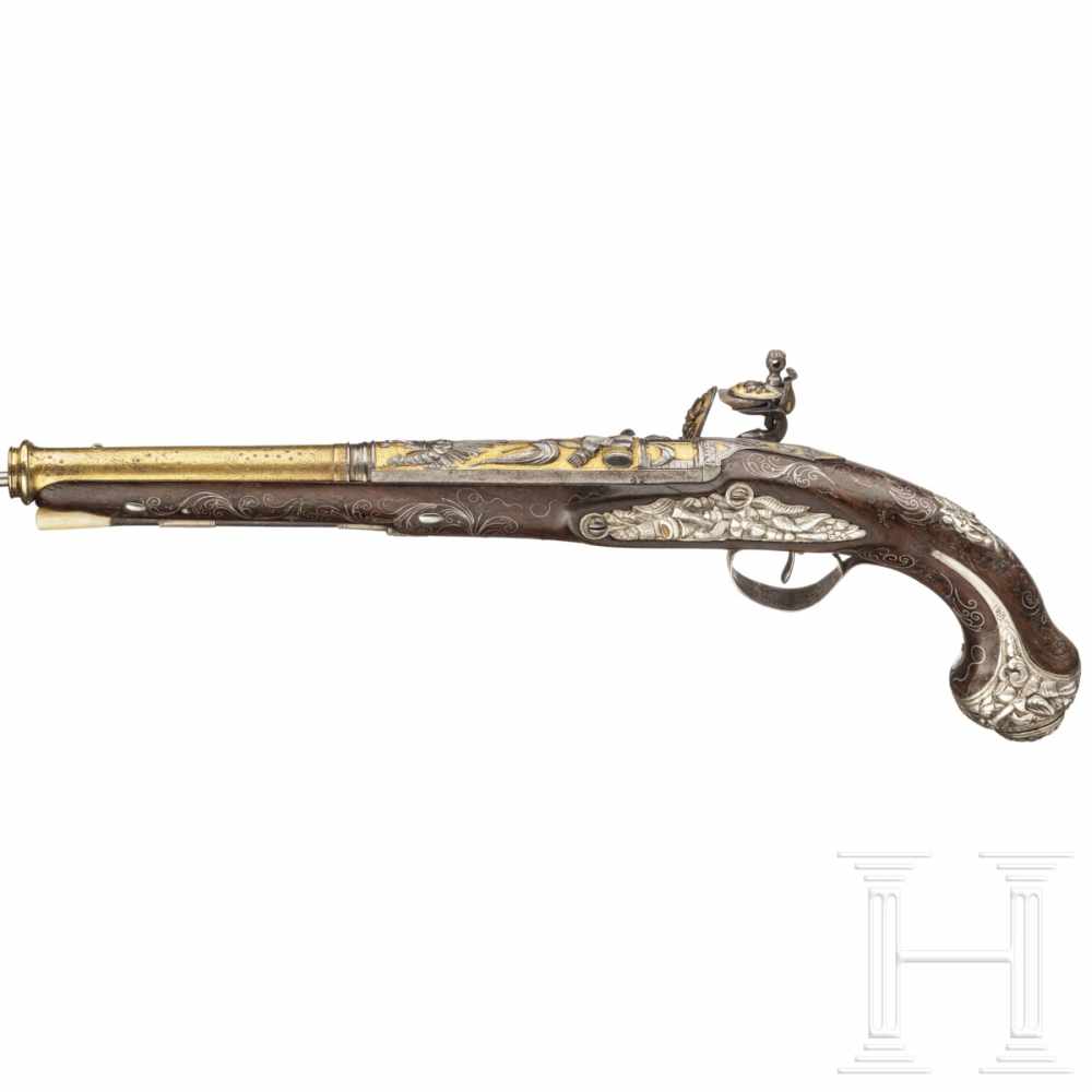 A splendid flintlock pistol for the oriental Market, Vergnes à Marseilles, circa 1820The barrel ( - Image 2 of 8