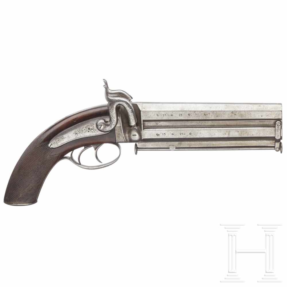 A heavy "Howdah" pistol by Charles Osborne in London, circa 1850Kal. .70 Blackpowder, ohne Nummer,