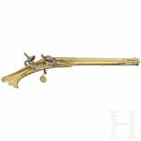 A rare Scottish all-metal snaphaunce pistol, dated 1617 and 1626The smooth-bore, round brass