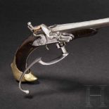 A rare flintlock breechloader pistol, "La Chaumette" system, Brion of Paris, circa 1720/30Two-