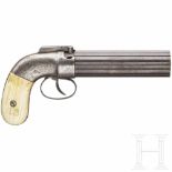 An Allen & Thurber pepperbox revolver, Norwich/CT, ca. 1850Kal. .32 Blackpowder, Nr. 101,