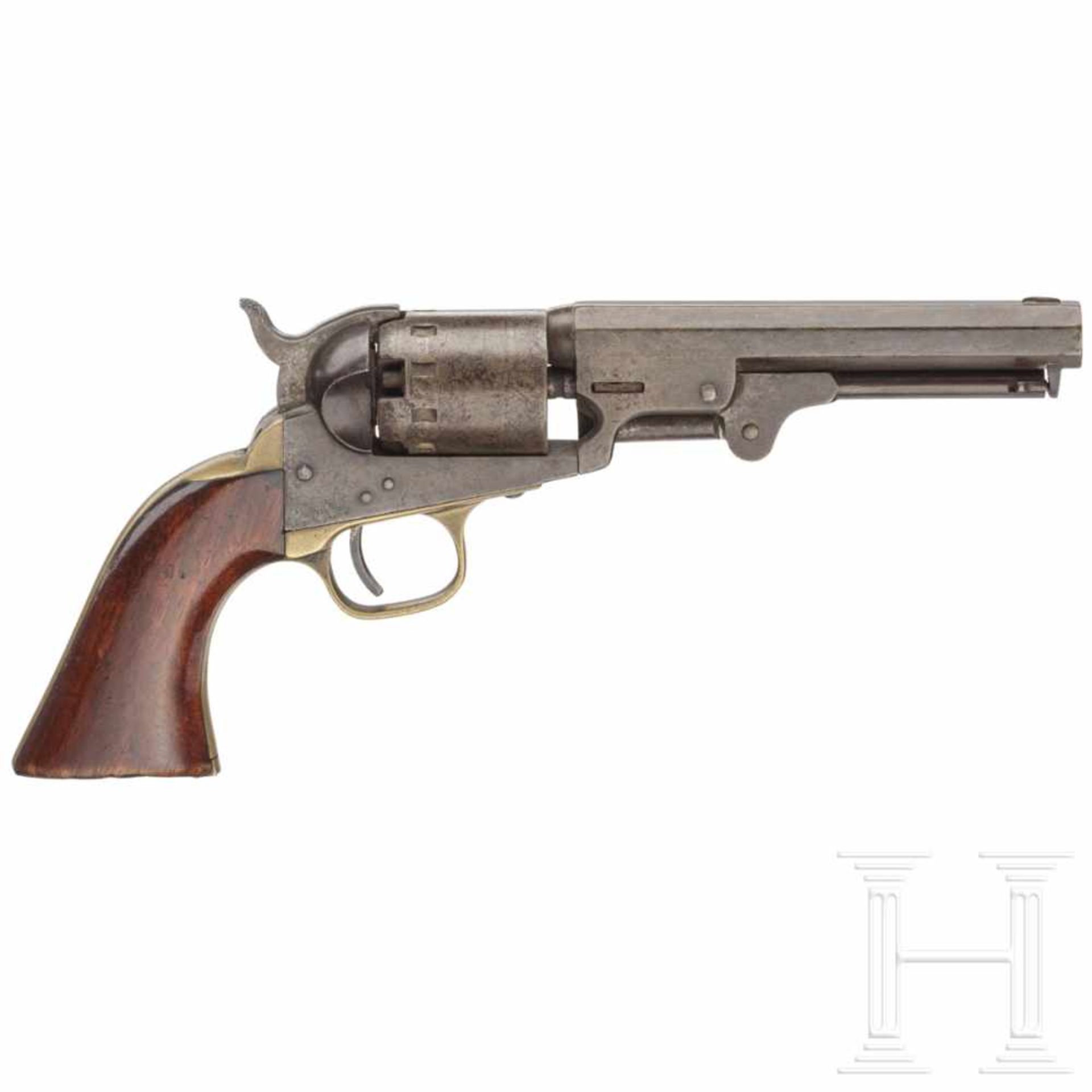 A Manhattan Firearms "Navy Type" RevolverKal. .36 Blackpowder, Nr. 6432, Nummerngleich. Rauer 5"-