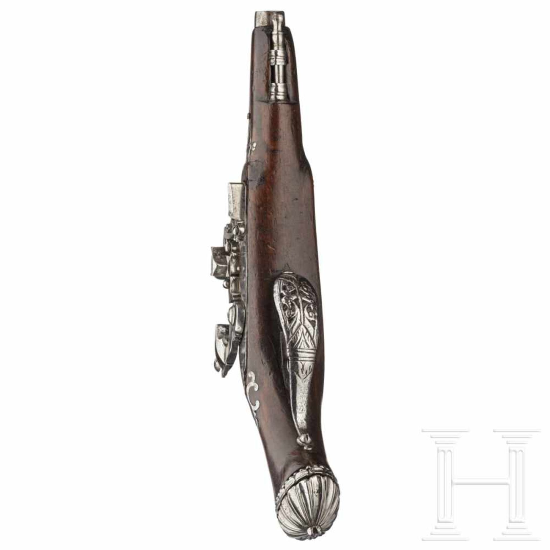 A Brescian snaphaunce-lock pistol, 2nd half of 17th centuryOktagonaler, nach Baluster in rund - Bild 4 aus 4