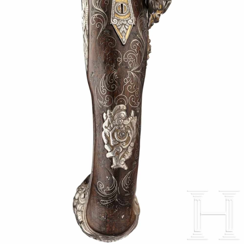 A splendid flintlock pistol for the oriental Market, Vergnes à Marseilles, circa 1820The barrel ( - Image 8 of 8