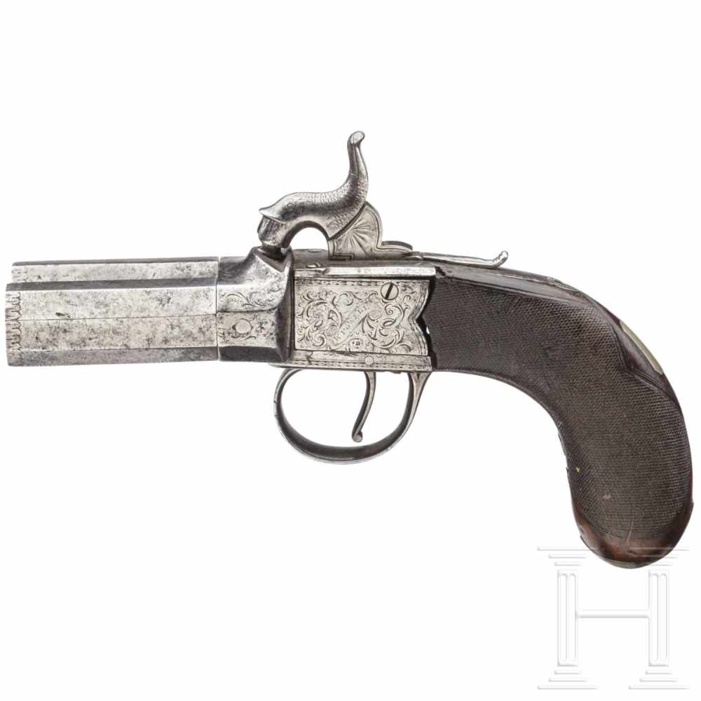 A double-barreled volley pistol by William Powell in Birmingham, circa 1840Kal. .55 Blackpowder, - Image 2 of 2