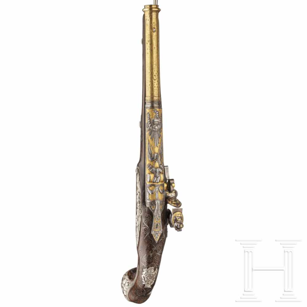 A splendid flintlock pistol for the oriental Market, Vergnes à Marseilles, circa 1820The barrel ( - Image 6 of 8