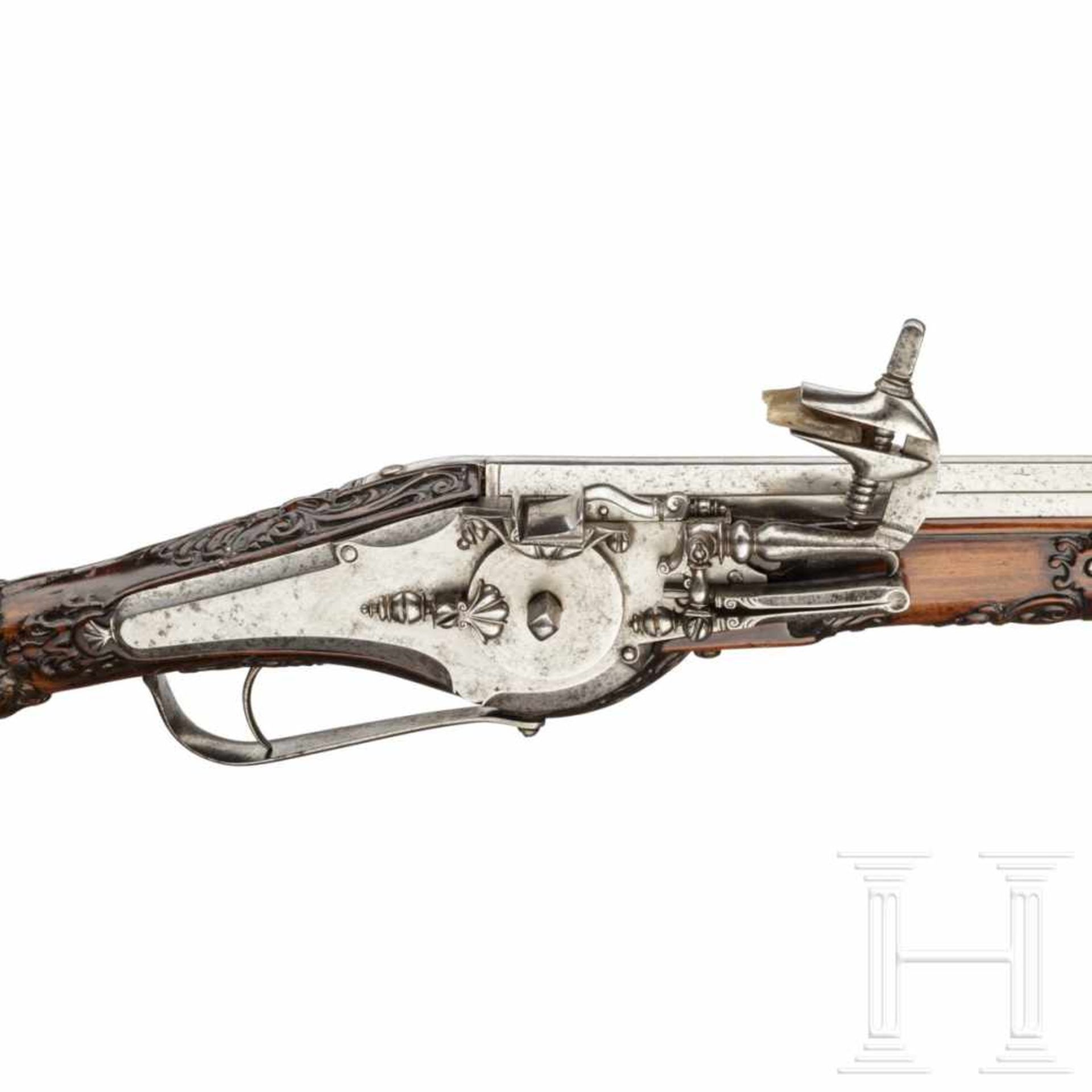 A long Austrian wheellock pistol with an automatic safety system, Ferlach/A, circa 1640-50The - Bild 5 aus 11