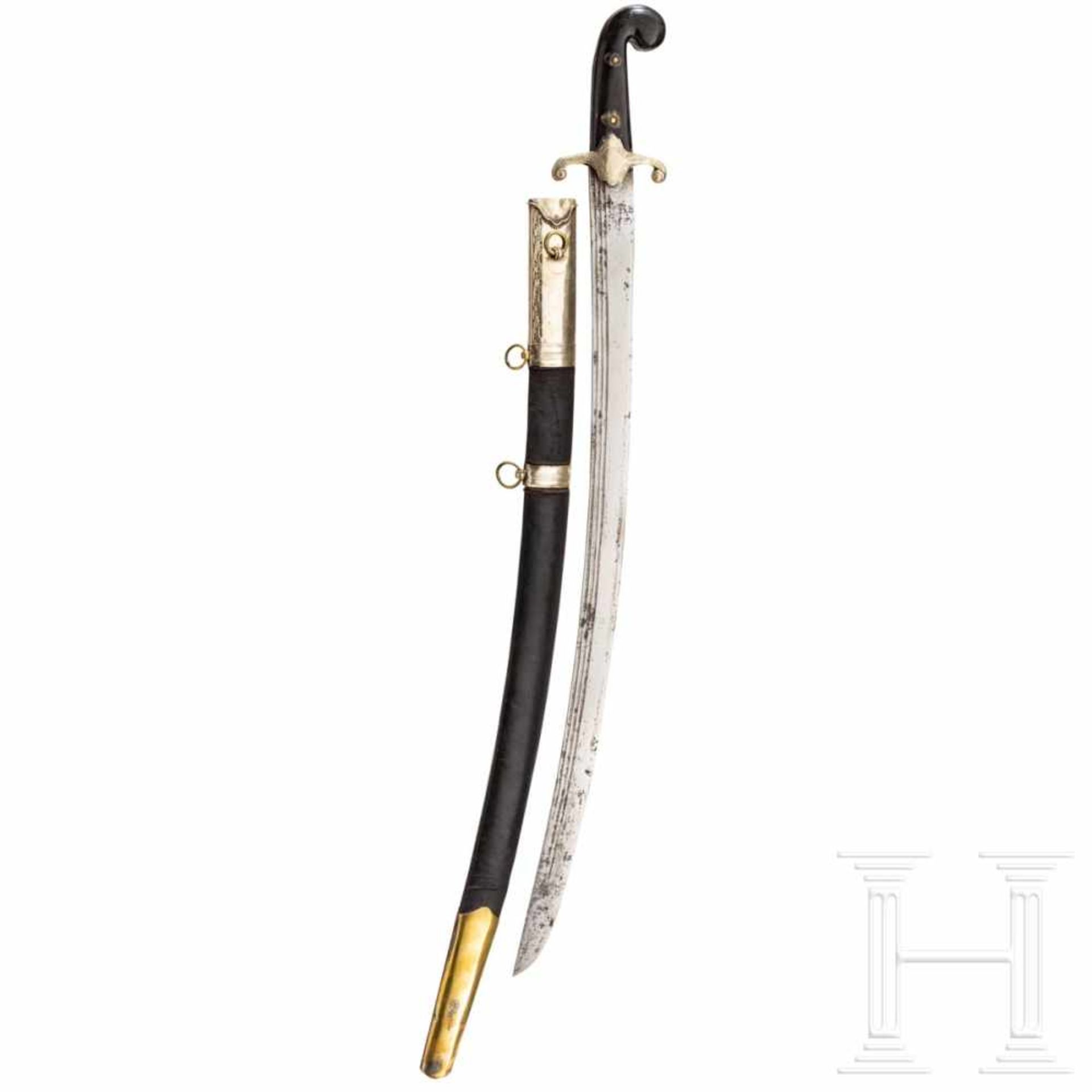 An Ottoman kilic with an older Hungarian-Polish blade, 17th/19th centuryLeicht geschwungene, - Bild 2 aus 2