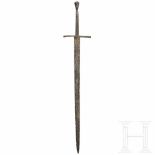 A German or Polish knightly sword, circa 1460Kräftige zweischneidige Klinge mit abgeflachtem