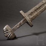 A significant northern European Viking sword with INGELRI blade, 10th centurySturdy, double-edged