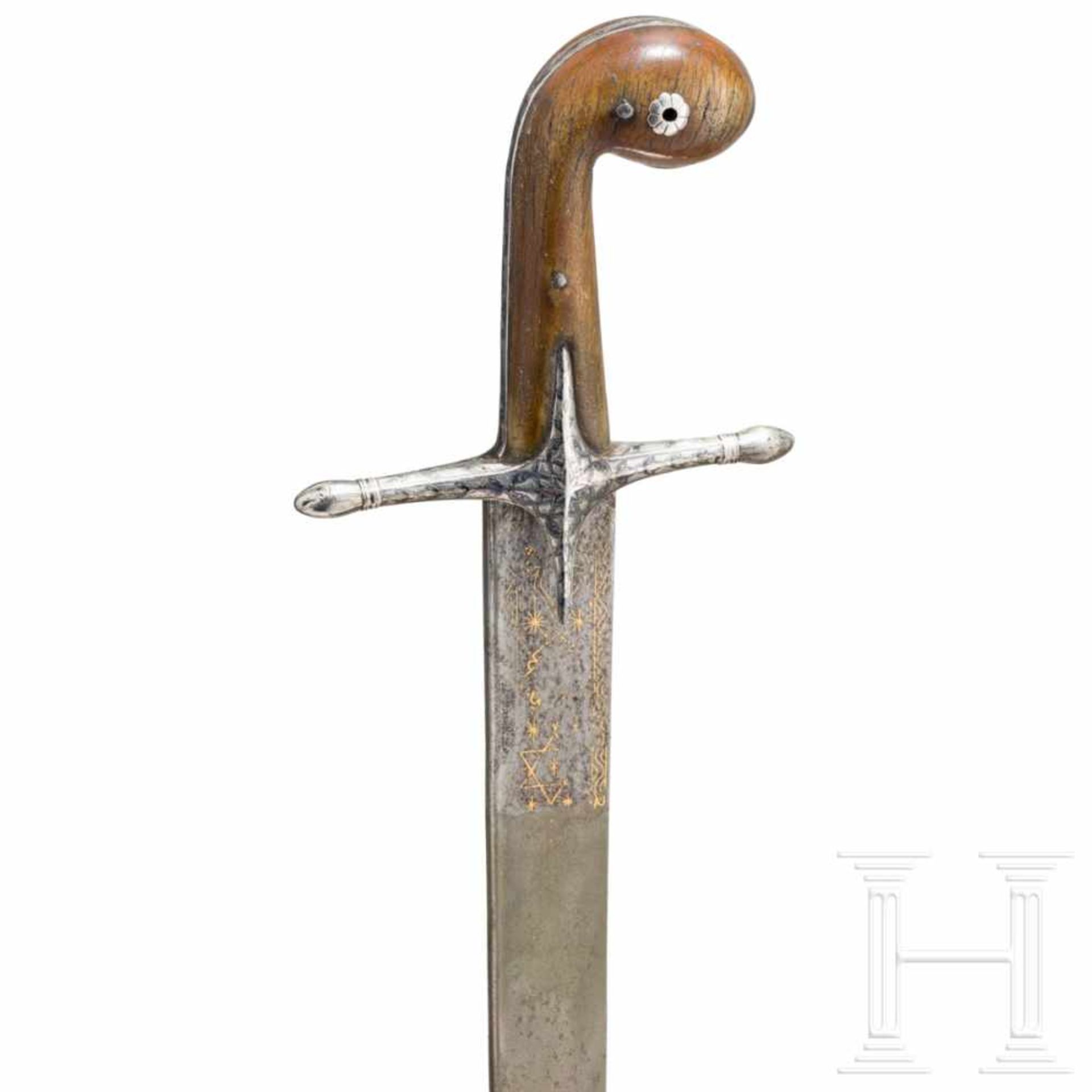 A distinguished Greek kilij with fine, nielloed silver mounting, Epirus, circa 1830The strongly - Bild 4 aus 10