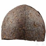 An Eastern Eurepean conical helmet, migration period, 9th – 11th centurySlightly oval conical iron