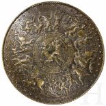 A fine German cast-bronze round shield in Renaissance style, circa 1860Nach einem Vorbild der