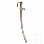 A long German hunting sabre, late 17th centuryLange, leicht geschwungene Rückenklinge mit