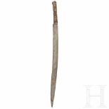 An early Ottoman yatagan blade, northern Africa, dated 1695Slightly curved, single edged blade, with