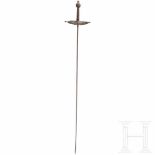 An oversized English/Scandinavian rapier, 2nd half of 17th centurySlender thrusting blade of diamond