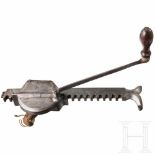 A German iron cranequin, probably Nuremberg, 2nd half of the 16th centuryFlacher Kurbelkasten, der