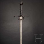 A German hand-and-a-half riding sword, circa 1570/80The double-edged blade of flattened hexagonal