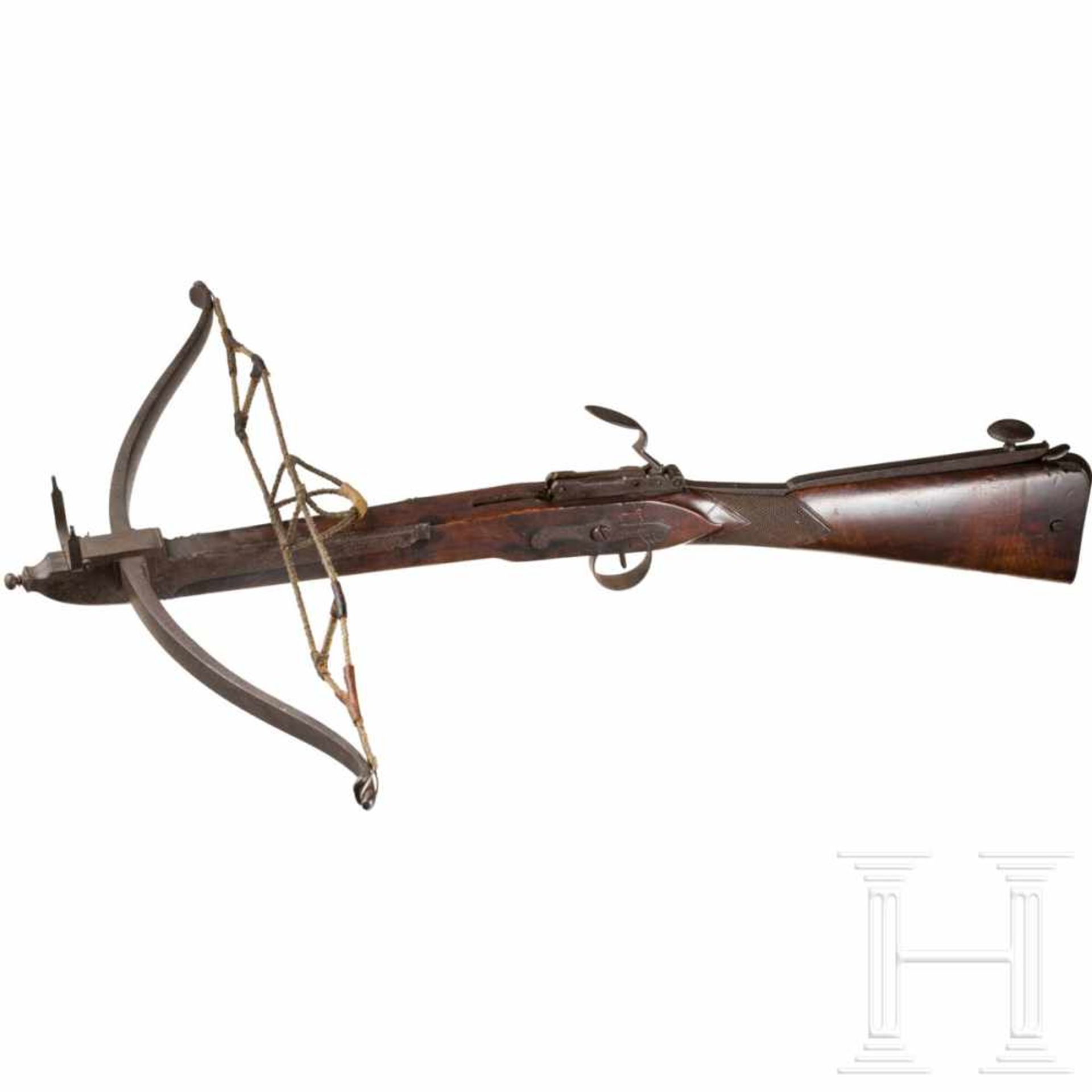 English bullet crossbow by Harcourt at Ipswich, early-19th centuryStahlbogen mit konvexer Innenseite