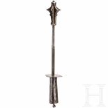 A light German Gothic mace, circa 1500Head with six pointed, slightly conical flanges. Massive round