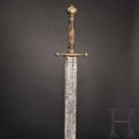 A baroque executioner's sword with scabbard, Scheer of Swabia, dated 1746The sturdy, double-edged